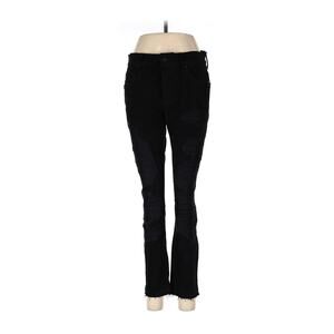 RTA Black Lamb Leather Skinny Soft Suede Jeans Distressed 25 X 29